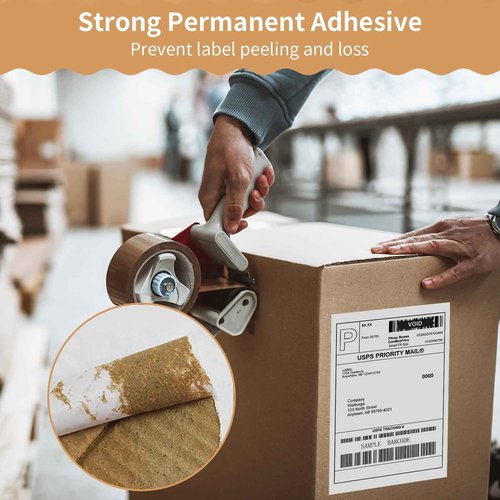 MBLABEL 4"x6" Direct Thermal Labels, Fan-Fold Thermal Labels Shipping Label Paper Compatible with Rollo, MUNBYN, iDRPT, Polono, Zebra, Permanent Adhesive (4000 Labels)