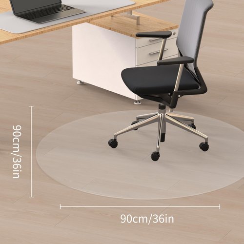 Desk Chair Mat for Hard Floor,36" x 36" Desk Mat Comfortable and Non-Skid Office Chair Mat Protect Your Floors from Damage, Easy Glide Rolling Plastic Floor Mat for Work,Home