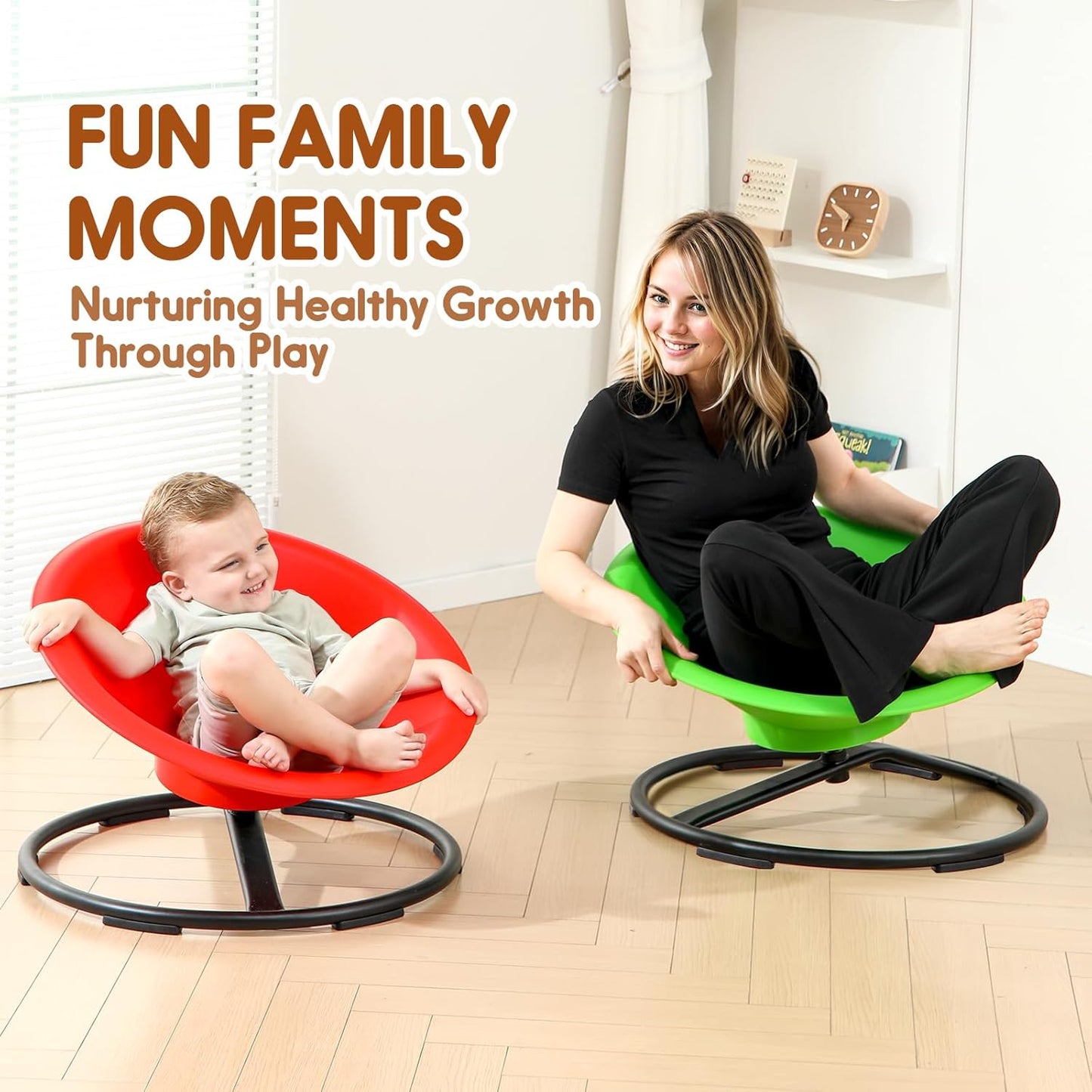 Skiennix Spinning Chair - Sensory Swivel Toy for Autistic Kids Age 3+ | Enhances Motor Skills (Red)