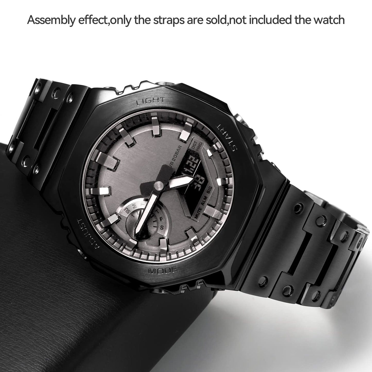 MOD Kit Quick Release Bracelet Metal Watchband Modified Strap 316 Stainless Steel Strip Compatible With Casio For G-SHOCK Men's GM2100 GM2100B-3A