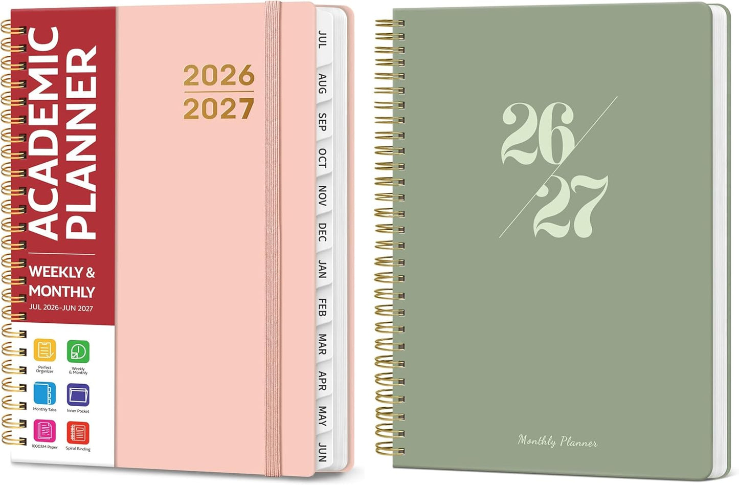 Skiennix Monthly Planner | 2026-2027 Academic Planner for Effective Organization