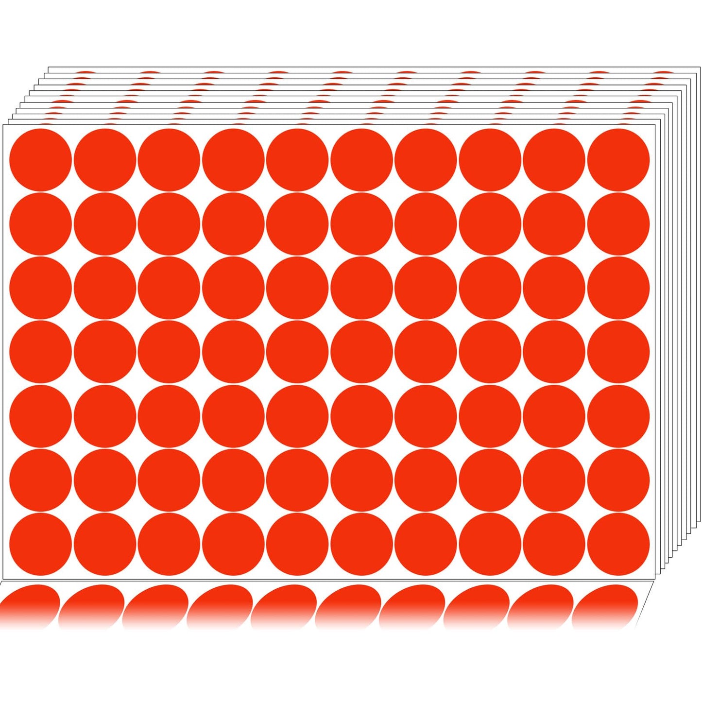 1400 PCS Red Dot Stickers Round Coding Labels Circle Dots Labels Stickers Polka Circle Dot Stickers Label Sticker for Office,Classroom,Papers Etc
