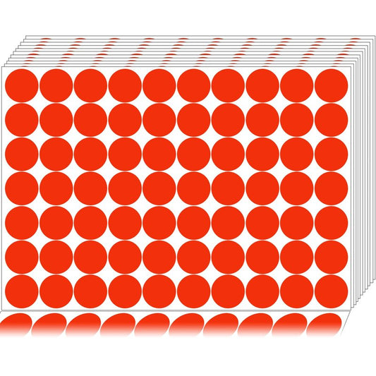 1400 PCS Red Dot Stickers Round Coding Labels Circle Dots Labels Stickers Polka Circle Dot Stickers Label Sticker for Office,Classroom,Papers Etc