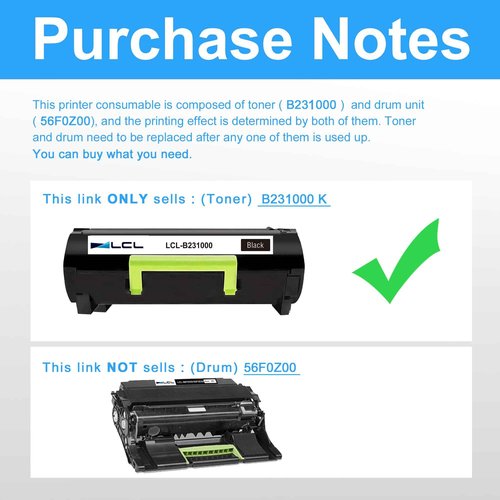 LCL Remanufactured Toner Cartridge Replacement for Lexmark B231000 B2320A0 B2338 B2338dw B2442 B2442dw B2546 B2546dw B2650 B2650dn B2650dw MB2338 MB2338adw MB2442 MB2442adwe (1-Pack Black)