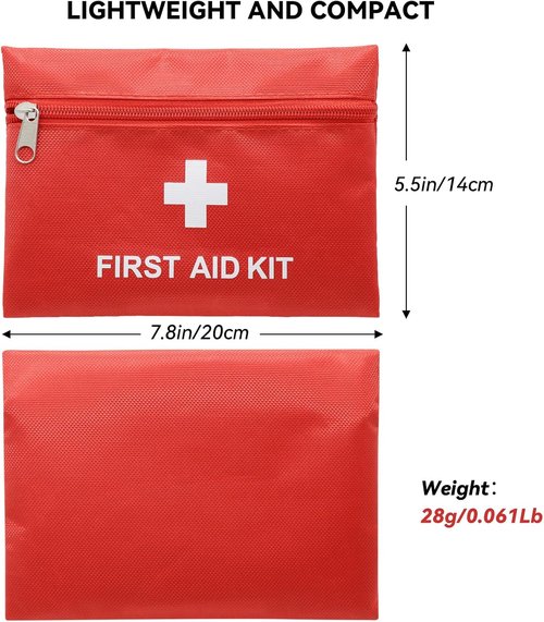 Faylapa Mini Travel First Aid Kit Pouch - 6Pcs Empty Bags for Home, Office, Car & Camping - Blue