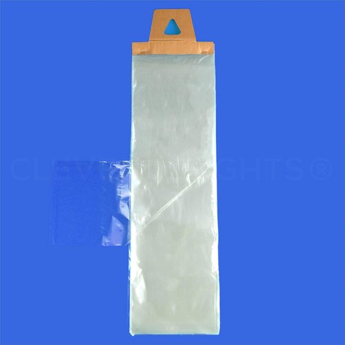 CleverDelights Newspaper Bags - Clear Flat Plastic - 6" x 19" | 100 Pack | Durable 0.8 Mil Thickness