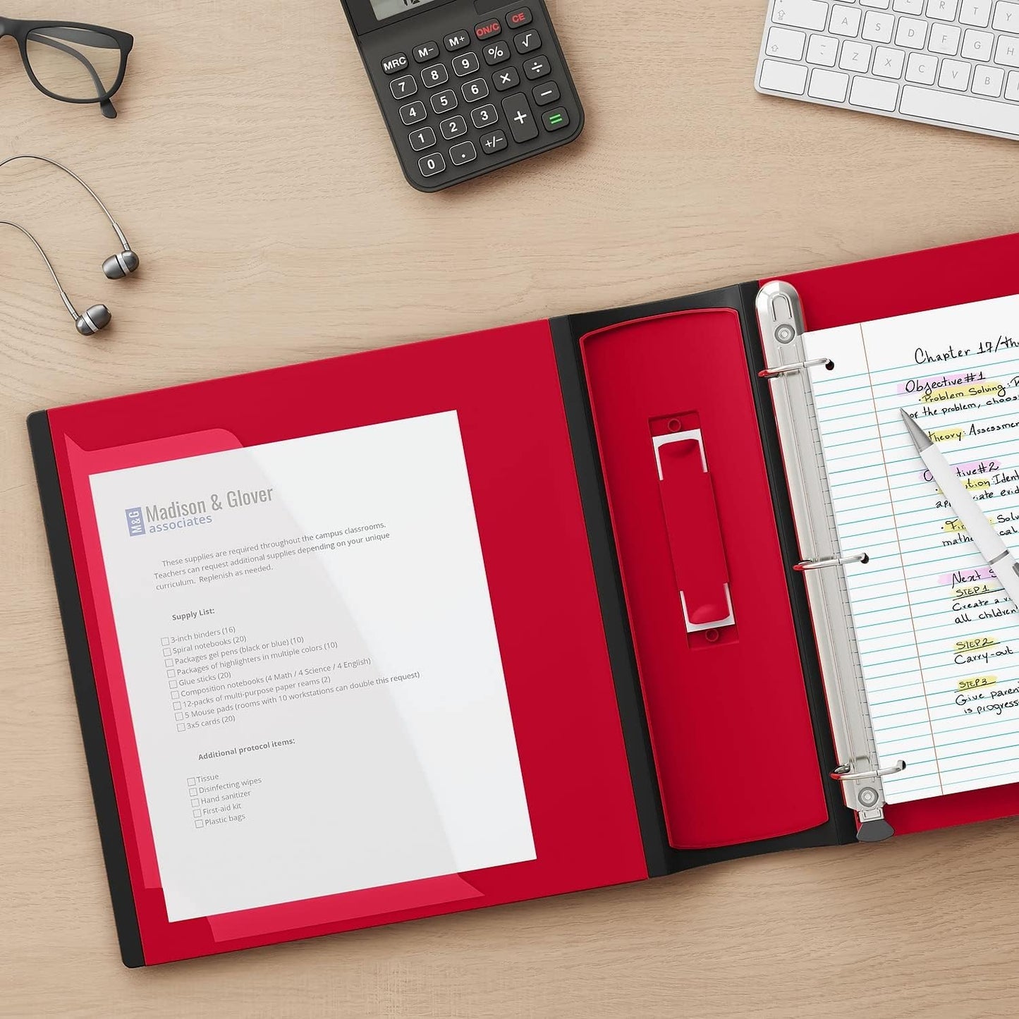 Staples Better Binder - 4" D-Ring 3-Ring View Binder | High-Capacity Red Binder with Reinforced Spine for School & Office