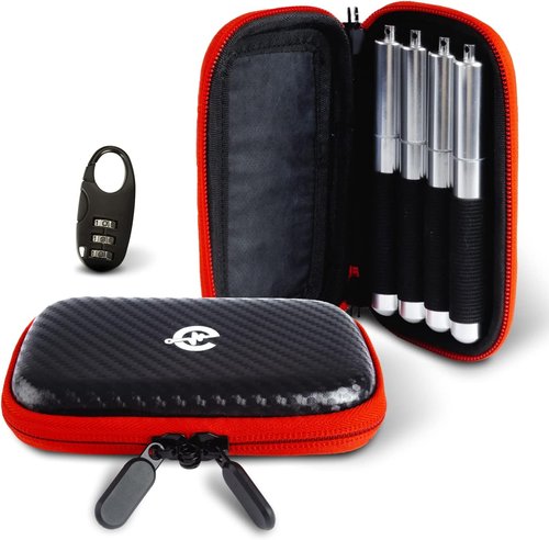 Epulse Smell Proof Holder Case - Odor Proof Pouch with 4 King Size Metal Tubes | Child-Proof Double Zipper