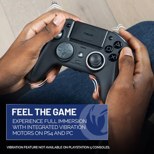 NACON Revolution 5 Pro Officially Licensed PlayStation Wireless Gaming Controller for PS5 / PS4 / PC - Hall Effect, Trigger Stops, Mappable Buttons, Bluetooth Audio - Field Camo