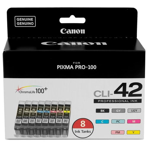 Canon CLI-42 Genuine Eight Color Pack, Compatible with PIXMA PRO-100 Printers