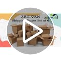 ZBEIVAN 12x12x12 Inches Shipping Boxes Pack of 10 - Corrugated Kraft Cardboard Mailers