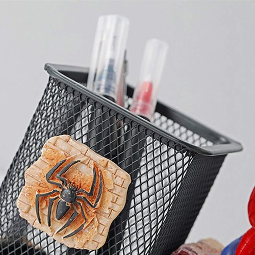 BREIS Spiderman Pen Holder, Creative Novelty Office Desk Decorations Man boy Girls Gadgets Stationery Storage Box Unique Gifts for Spiderman Fans (Red-A)