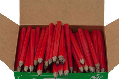 Alpen Glow Products Half Pencils (No Eraser) (Golf Pencils, Pew Pencil, Score Pencil) (Red) (Bulk Box of 288) - HB Lead, Hexagonal, Non-Toxic