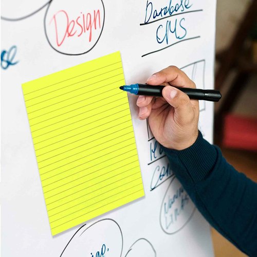 4A 16 Pads Lined Sticky Notes 5 x 8 in, Bright Colors, Colorful Large Sticky Notes with Lines Self-Stick Note Pads for Office School Supplies, 50 Sheets/Pad,16 Pads, 800 Sheets Total, 4A 5084-N-Lx4