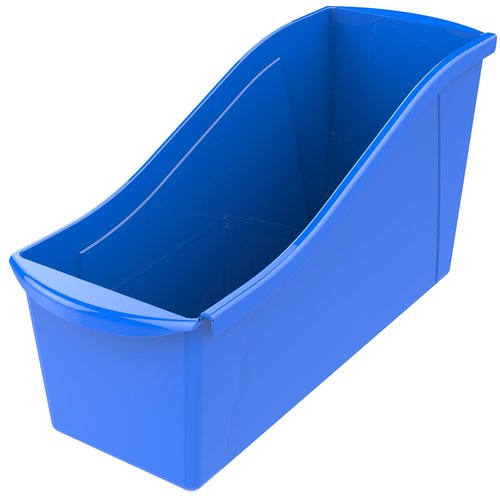 Storex Interlocking Plastic Book Bin Organizer for Home Office Classroom Blue 6-Pack 71101U06C and Green 6-Pack 71104U06C