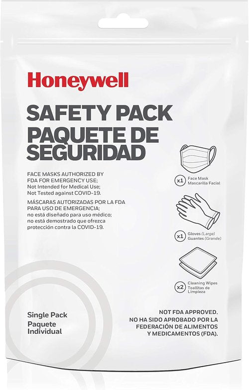 Honeywell PPE Safety Pack - Adult Mask, Gloves & Wipes for Complete Protection | RWS-50100