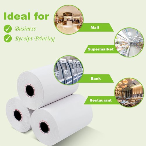 MFLABEL 2 1/4" x 50' Thermal Paper Cash Register POS Receipt Paper Credit Card Paper 50 Rolls