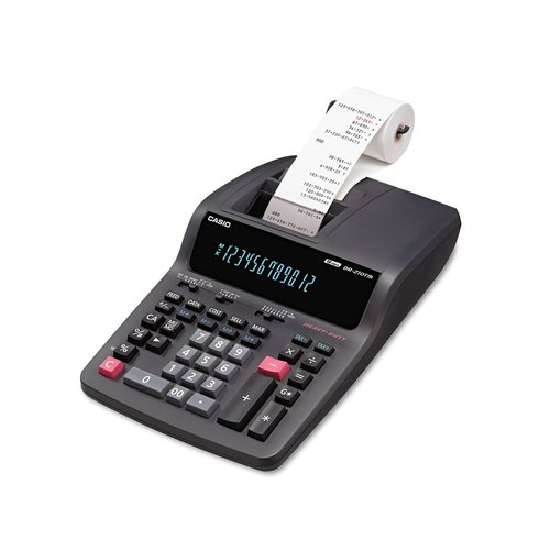 Casio DR210TM DR-210TM Two-Color Desktop Calculator, Black/Red Print, 4.4 Lines/Sec