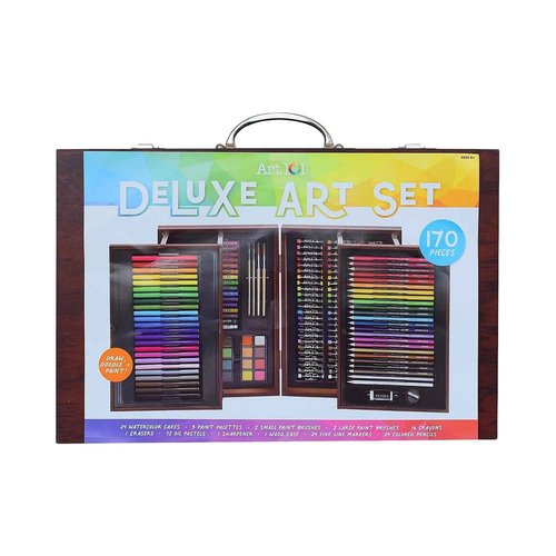 Art 101 Deluxe Classic Drawing Kit, Brown, 170 Pieces (54170)