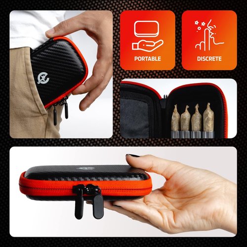Epulse Smell Proof Holder Case - Odor Proof Pouch with 4 King Size Metal Tubes | Child-Proof Double Zipper