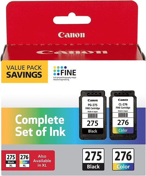 Canon PG-275/CL-276 Multi Pack Ink Cartridges - Compatible with PIXMA TS3520, TS3522, TR4720