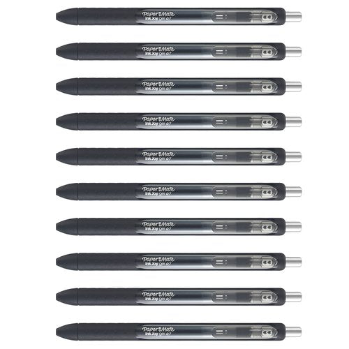 Paper Mate InkJoy Black Gel Pens Medium Point (0.7 mm) Comfort Grip 10 Count Fast Dry Ink Ideal for Smooth Writing