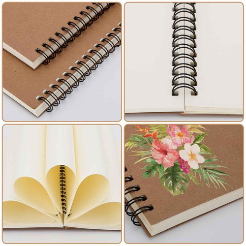 Principal Lines 24 Pack A5 Spiral Notebook,Soft Cover,Blank Sketch,Wire-Bound Journal Notebook,120 Pages, Unlined Paper Diary Notebook for Office, Business, School Supplies