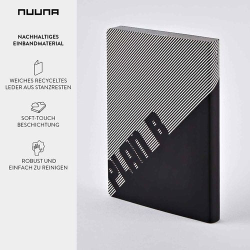 Nuuna Graphic L The Master Plan Smooth Bonded Leather Notebook - Black
