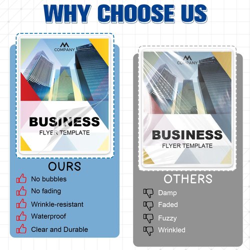 100 Pack 9x11.5inch 7mil Letter Size Laminating Sheets Thermal Laminating Pouches Paper Laminator Sheets File Card Laminator Pouches 8.5x11inch for Permits Cards File Photos (100, 9"x11.5"-7mil)