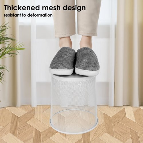 SHSYCER Office Mesh Trash Cans (10-Pack 4 Gal),Open Metal Wire Wastebaskets, Mesh Office Garbage Can,Waste Basket Trash Can for Near Desk,Wire Garbage Container Bin for Home,School