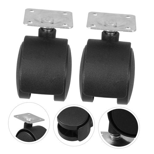 Angoily 4pcs Universal Flat Wheel Furniture Wheels for Moving Furniture Universal Wheel Utility Black Iron