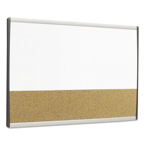 Quartet Arc Cubicle Combination Board, 30" x 18", Whiteboard/Cork Surface, Aluminum Frame (ARCCB3018)