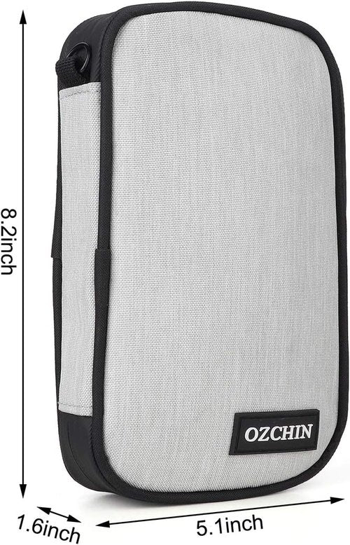 OZCHIN Smell Proof Bag - Portable Activated Carbon Fiber Pouch for Travel | 8'' x 5'' (Grey)