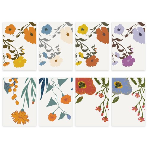 2025-2026 Calendar, Cabbrix Wall Calendar 2025, 18 Months Calendar Runs From July 2025 - December 2026, 15" x 12", Twin-Wire Binding, Hanging Hook, Floral Design