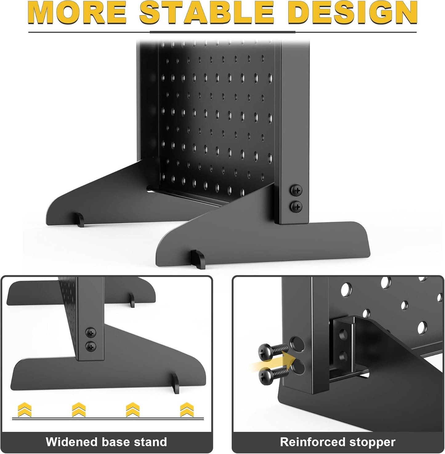 Ultrawall Pegboard Display Stand - Metal Tabletop Organizer for Jewelry & Accessories | 12" x 16", 2pcs Black
