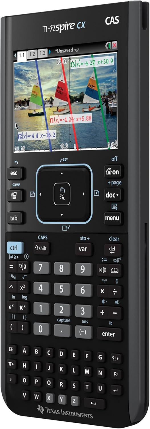 Texas Instruments Nspire CX CAS Graphing Calculator - Advanced Features for Math & Science | Sleek Design