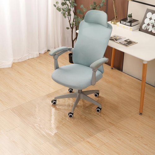 AMBERIS Chair Mat for Hardwood Floor, 45"×53"×0.06" Office Chair Mat, High Grade Transparent PVC Mat for Rolling Chairs