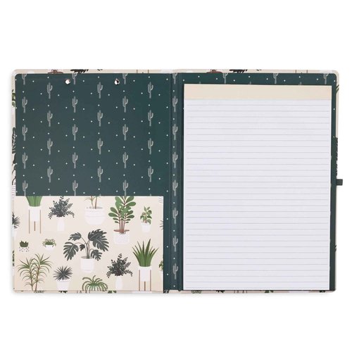 STEEL MILL AND CO. Sage Plants 11" x 9.5" Large Spiral Notebook with 160 pages Bundle with Sage Plants Clipboard Folio with Refillable Lined Notepad and Interior Storage Pockets