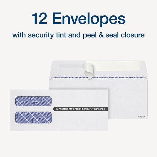 Adams 2024 1099 NEC Kit for 12 Recipients, 4 Part Laser 1099 Forms, 3 1096 Forms, Self Seal Envelopes & Access to Adams Tax Forms Helper (1009316)