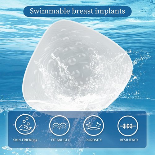 Mastectomy Breast Prosthesis - Waterproof Swim Breast Form for Women | Concave Bra Pad Insert (1 Piece)