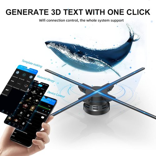 Skiennix 3D Hologram Fan - 31.5 Inch Hi-Resolution 928 HD LED Beads | APP, Bluetooth Audio & WiFi Support