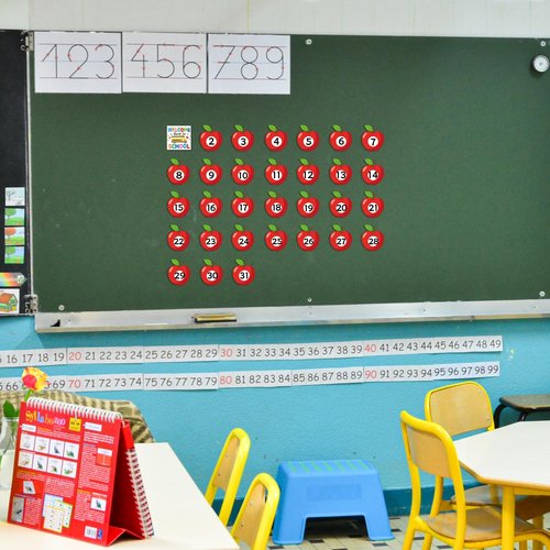AmazingSpark 439 Pcs Classroom Calendar Number Days of The Year Set with Confetti Pocket Chart Storage Box and Cards Calendar Numbers for Classroom Bulletin Board School Elementary Learning Activity