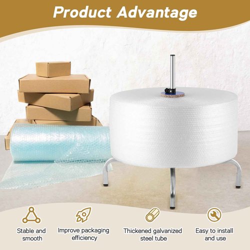 Consfly 23.62 Inch Bubble Wrap Roll Dispenser, Manual Tabletop Bubble Cushion Foam Wrap Holder for Packing, Moving and Shipping