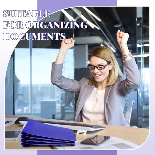 Skyygemm 36 Pcs Classification Folders Letter Size, 3 Divider Pressboard File Folder with Fasteners, Expanding File Organizer Bulk for Teachers, Clergy, Office, Church, Christmas Donations (Purple)