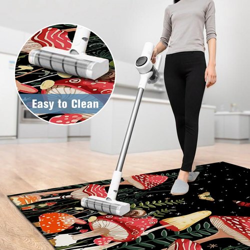 Office Chair Mat for Hardwood Floor Mushroom 36"x48" Computer Gaming Chair Mat Anti-Slip Rugs Floor Protector for Rolling Chairs Under Desk Rug for Home