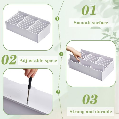 Ctosree 2 Pcs Cell Phone Holder School Desk Calculator Storage Box Holder Case Multifunctional Classroom Caddy Cell Phone Organizer (12.8 x 8.5 x 5.31 Inch)