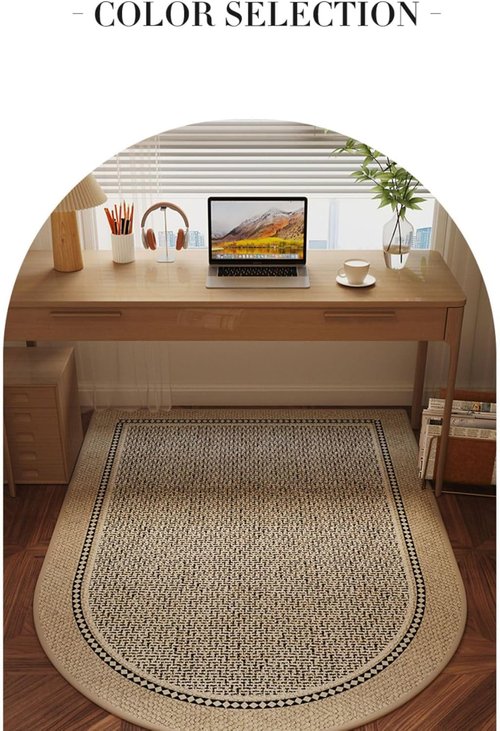 Office Chair Mat for Hardwood Floor, Medieval Style, Arched Chair Cushion, 31.5'' x 48'' Face Dining Room, Bedroom (Transition Curve - Arch, 80 * 120cm)