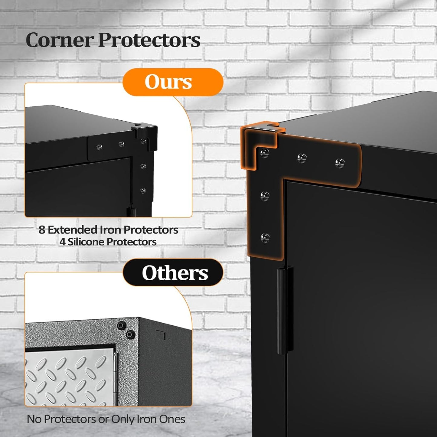 VINGLI Garage Wall Cabinet - Locking Doors & Adjustable Shelf | Metal Floating Storage (Black, 30''W x 12''D x 28''H)