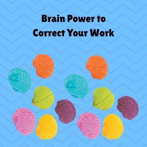 48-Pack Brain Erasers – Halloween Party Favors, Classroom Prizes & Gifts
