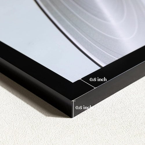 Eletecpro Vinyl Record Frame - Matte Black 12.5x12.5 Album Display | Fits 12x12 LPs - 4 Pack